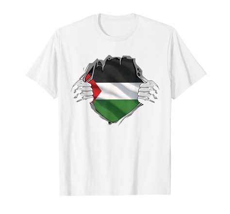 Palestine Shirt Palestinian Flag Arabic Roots Heritage DNA T-Shirt ...