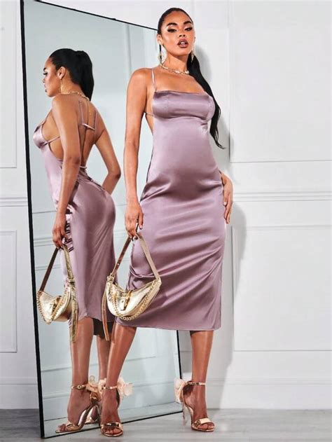 Satin Dresses Shein Uk