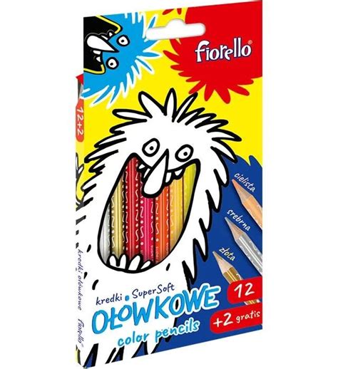 Kw trade Kredki trójkątne Super Soft Fiorello Extra 12 kolorów 2