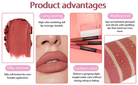 Amazon Evpct 3Pcs Nude Beige Matte Lip Liner Crayon Pencil And