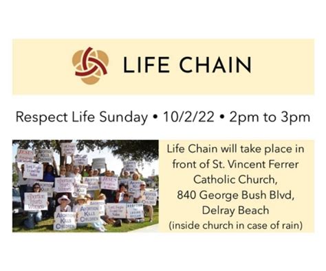 Life Chain – St. Vincent Ferrer Catholic Church & School