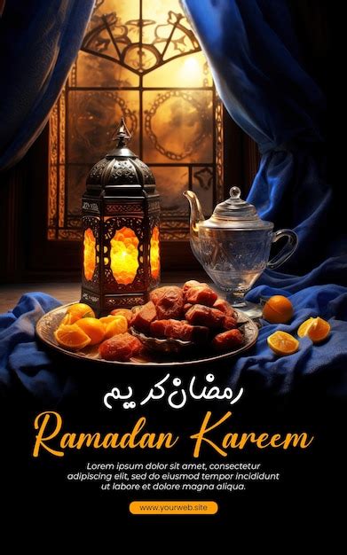 Premium Psd Ramadan Kareem Media Social Post Template With The Muslim