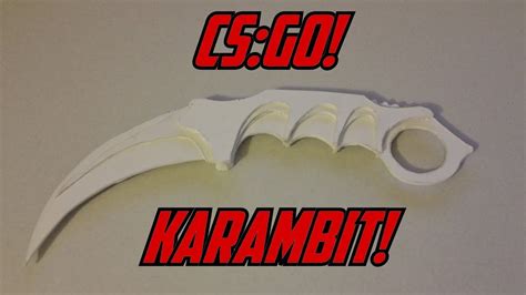 How To Make Cardboard Cs Go Karambit Knife Youtube