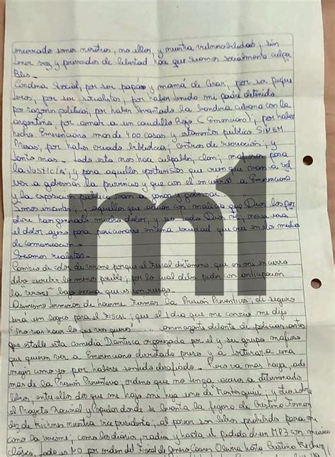 La Carta De Marcela Acu A Acus A C Sar Sena Del Femicidio De Cecilia