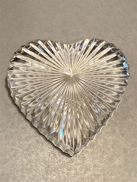 Vintage Waterford Signed Crystal Glass Heart Shaped Etsy