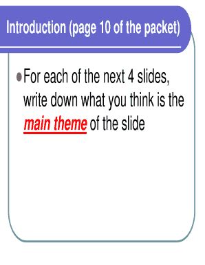 Fillable Online For Each Of The Next Slides Write Down What You