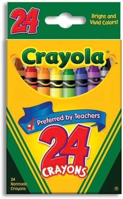 Binney And Smith Crayola R Standard Crayon Set Tuck Box Assorted Colors Box Of 24in