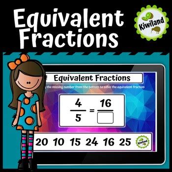 Boom Cards Equivalent Fractions Distance Learning By Kiwiland