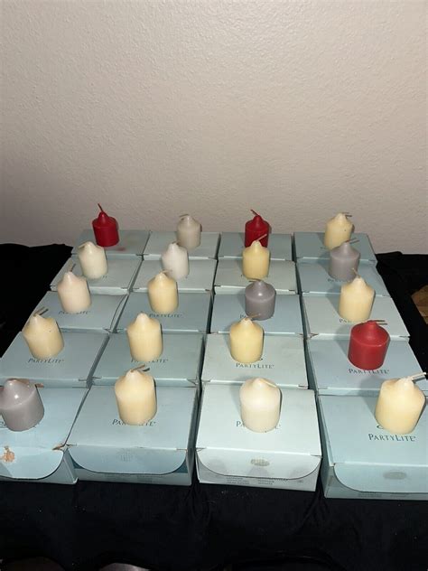 Newos Partylite Many Flavors Candles Boxed Set Of 6 Scented Votives Ebay