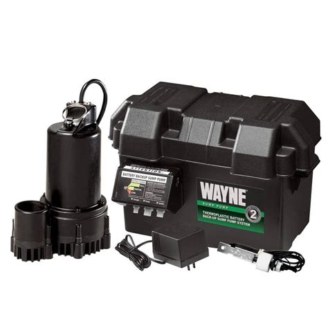 Wayne 13 Hp 12 Volt Battery Backup Sump Pump System Esp25 The Home