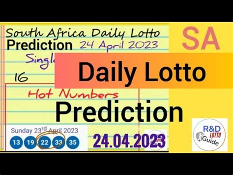 Daily Lotto Prediction For April Sa Daily Lotto Today