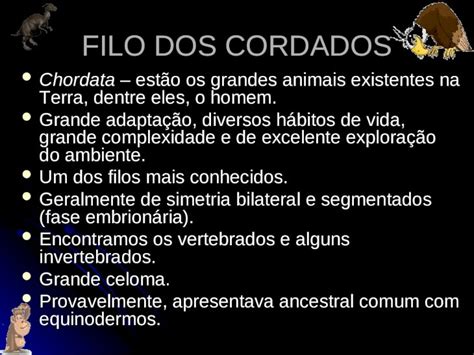 Ppt Filo Dos Cordados Chordata Est O Os Grandes Animais Existentes