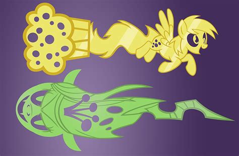 Safe Artist Pixelkitties Derpy Hooves Queen Chrysalis