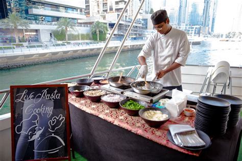 Enjoy the wonderful night view! “Dubai Marina Dinner Cruise” (with ...