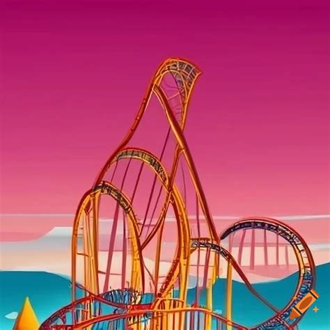 Cartoon Roller Coaster Phone Wallpaper On Craiyon