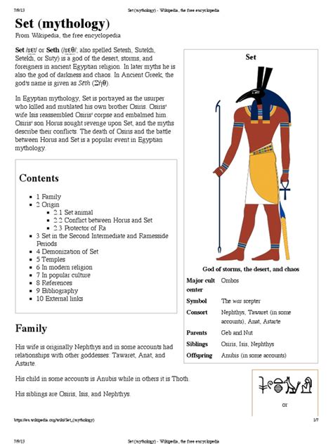 Set (mythology) : Set /sɛt/ or Seth (/sɛθ/; also spelled Setesh, Sutekh ...