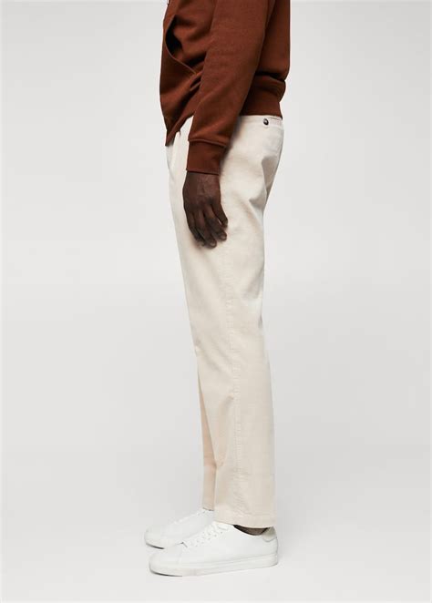 Pleated Corduroy Pants Men Mango Man Usa