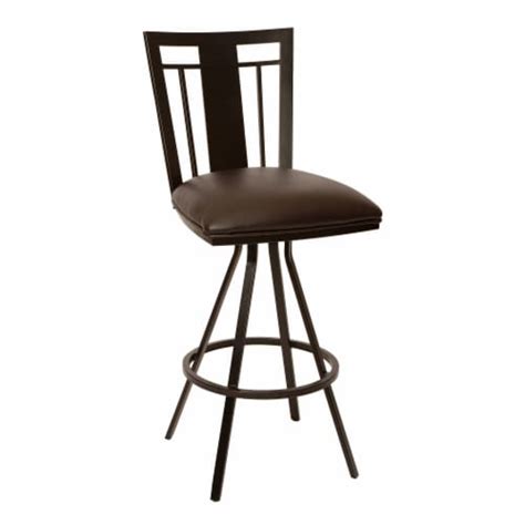 Armen Living Cleo Transitional Barstool In Coffee And Auburn Bay