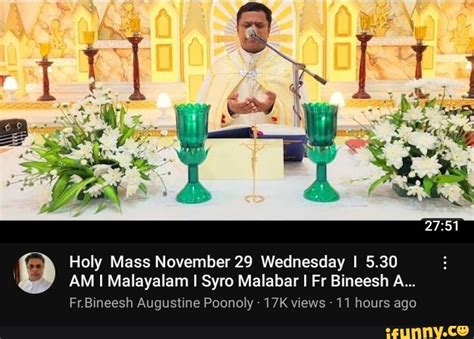 Holy Mass November Wednesday I Am I Malayalam I Syro Malabar