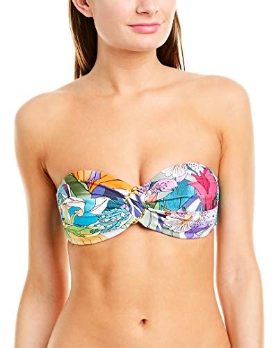 Trina Turk Women S Twist Bandeau Bra Bikini Top Multi Pricepulse