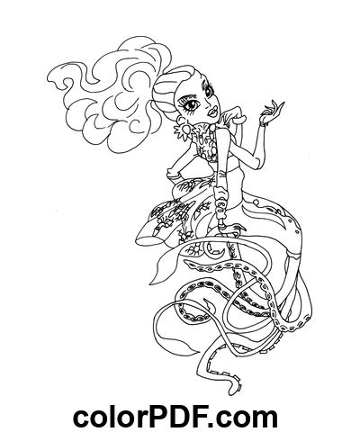 Kala Merri From Monster Hight Coloring Pages And Books In PDF