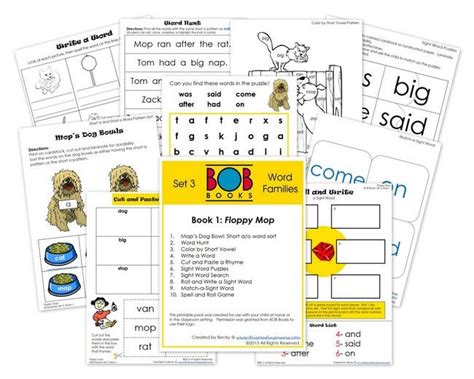 Free Bob Book Printables Set Books And Bob Books Math