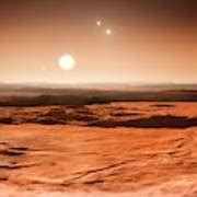 Gliese 667 Triple Star System Photograph By Eso M Kornmesser Fine