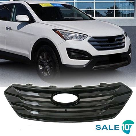 Parrilla Delantera Superior Brillante Para Hyundai Santa Fe