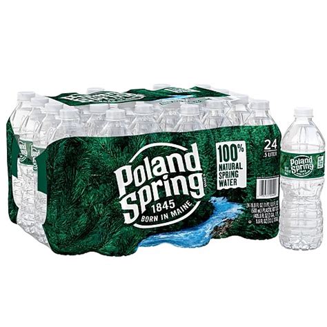 Poland Spring® 100% Natural Spring Water 16.9-ounce Plastic Bottle, 24 ...