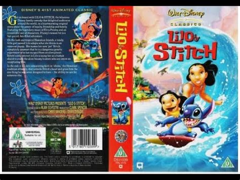 Original Vhs Opening And Closing To Lilo And Stitch Uk Vhs Tape Youtube