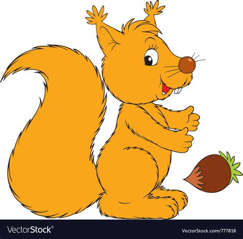 Squirrel With Nut Clipart