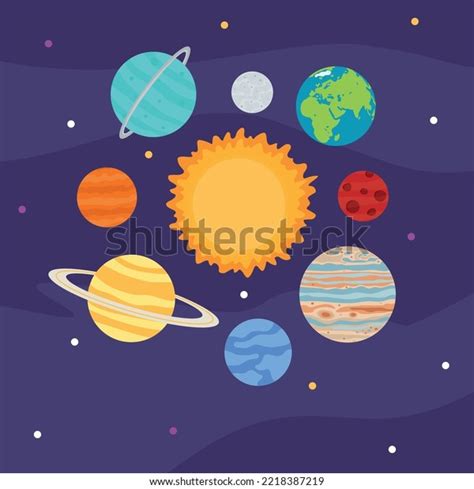 Solar System Planets Set Cartoon Fantastic Stock Vector (Royalty Free ...