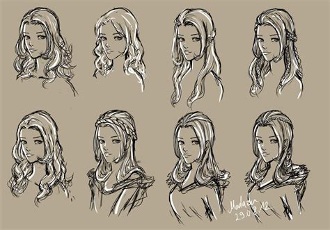 Hairstyles By Madazu Girl Hair Drawing How To Draw Hair How To Draw