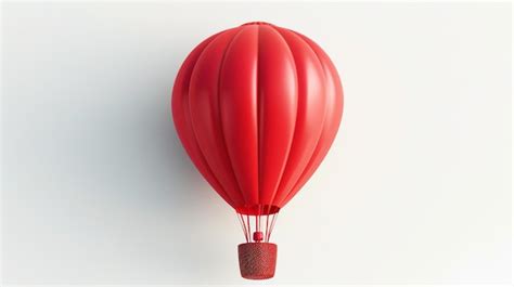 Premium Photo Red Air Ballon Isolated On White Background