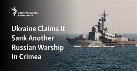 Ukraine Claims It Sank Another Russian Warship In Crimea