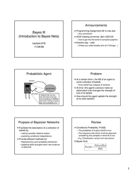 Bayes III ( Introduction to Bayes Nets ) -Artificial intelligence | CS