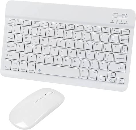 Bluetooth Wireless Keyboard and Mouse Combo- Ultra-Slim Ergonomic Small ...