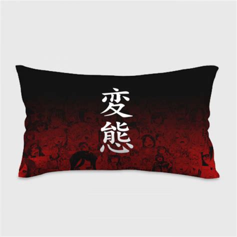 Подушка 3D антистресс Hentai много лиц на красном 25x35 купить по низкой цене в интернет