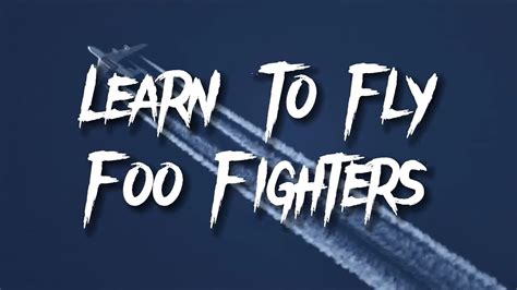 Foo Fighters Learn To Fly Vocal Lyrics Youtube