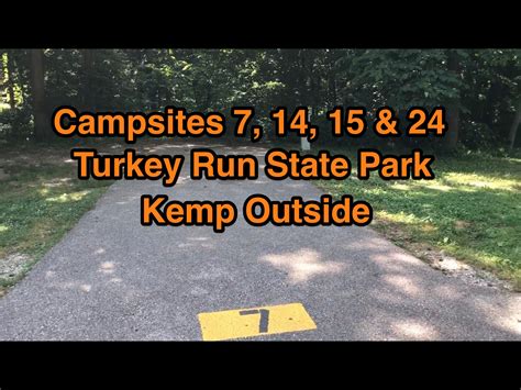 Turkey Run State Park Campsites 7, 14, 15 & 24 | Kemp Outside
