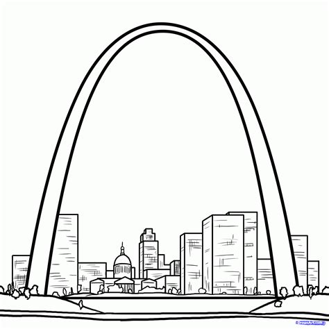 How To Draw The Gateway Arch Clipart Best