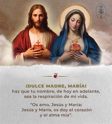 An Image Of Jesus And Mary With The Words I Douce Made Maria