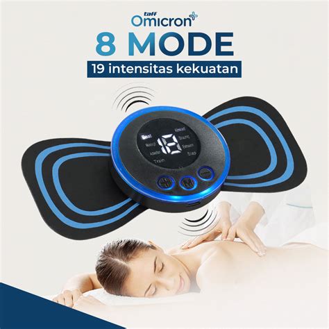 TaffOmicron Alat Pijat Elektrik Tempel EMS Terapi Leher Massager