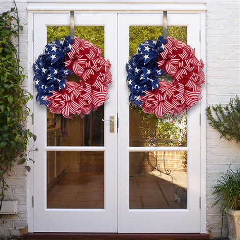 2pc Summer Patriotic Independence Day Wreath Memorial Day Wreaths For