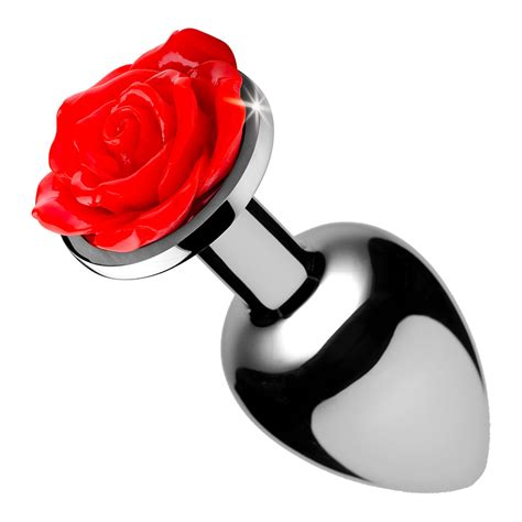 Booty Sparks Plug anal en aluminium avec rose en céramique L