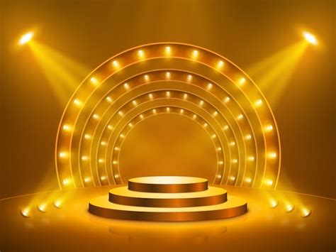 Premium Vector Podium With Lighting Stage Podium Scene For Award