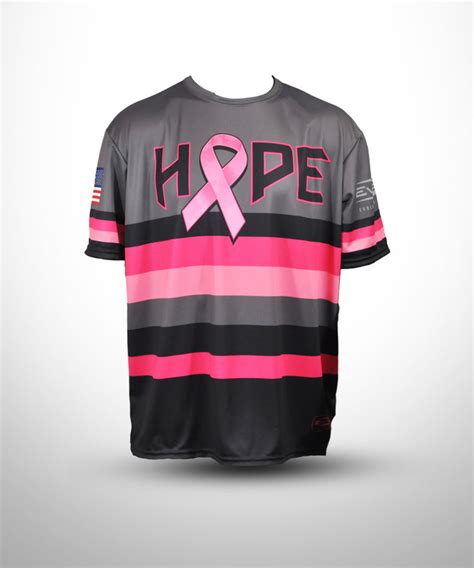 Evo9x Hope Breast Cancer Awareness Striped Jersey Pink Black Evo9xstore