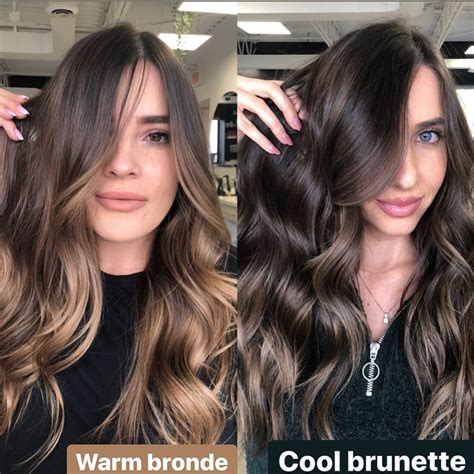 Brunette Specialist Sharon On Instagram Warm Bronde And Cool Brunette