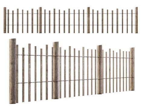 Wooden Fencing 3d Model Cgtrader