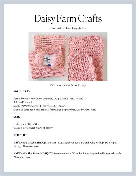 Crochet Sweet Lines Baby Blanket Daisy Farm Crafts